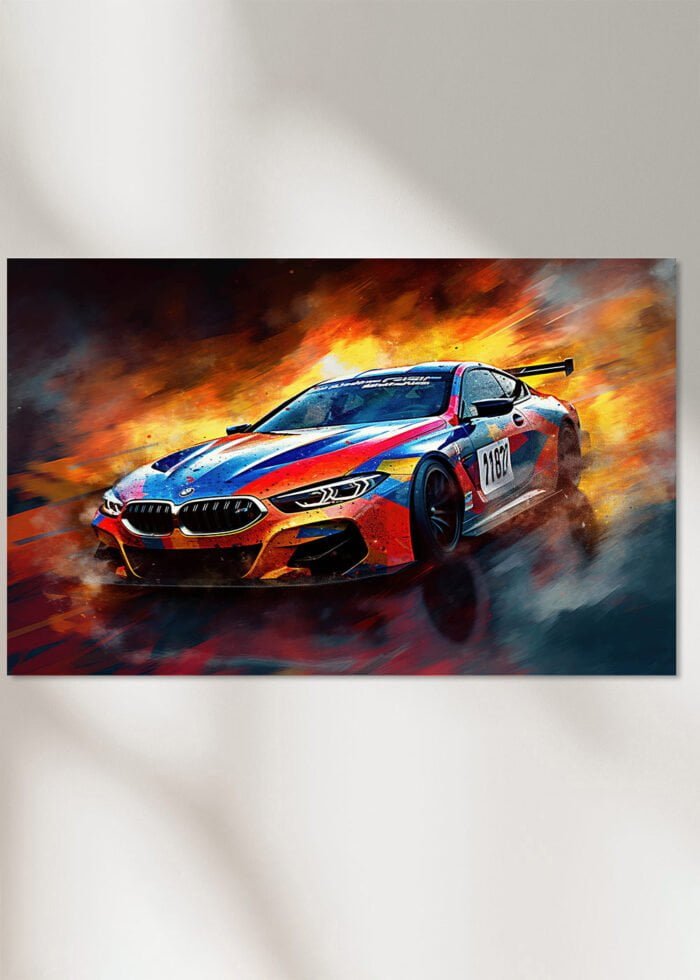 bmw m8 gte poster