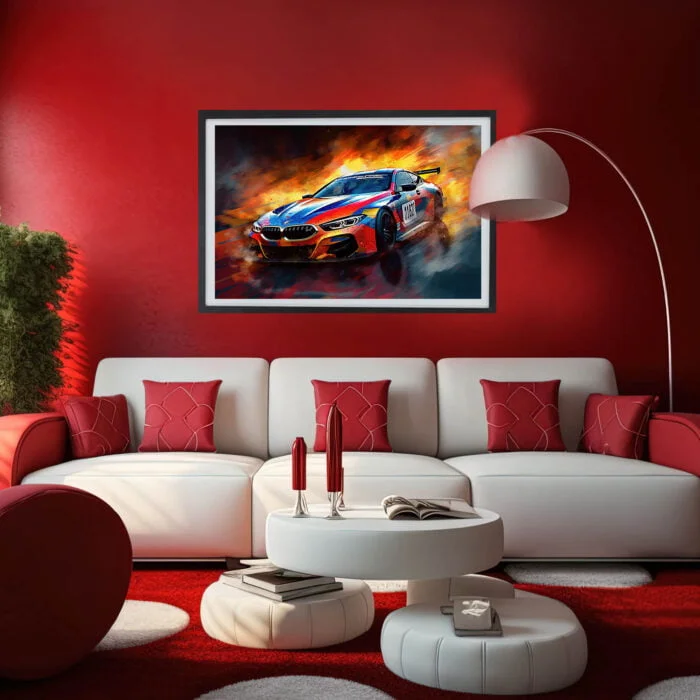 bmw m8 gte poster