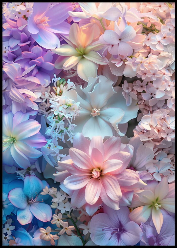 bunte blumen poster