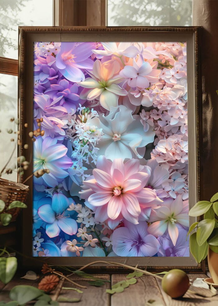 bunte blumen poster