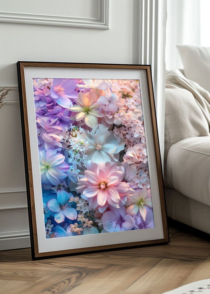 bunte blumen poster