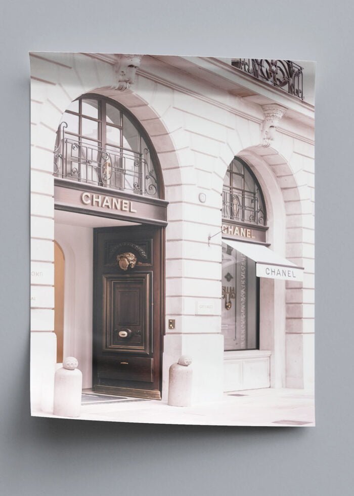 chanel geschäft paris poster