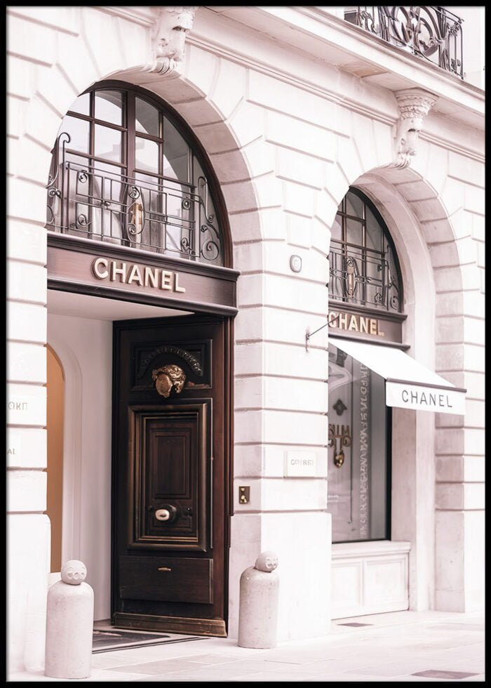 chanel geschäft paris poster