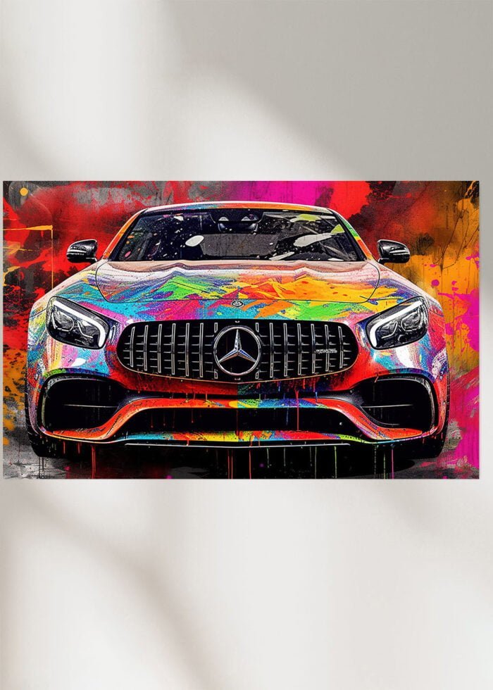 mercedes amg pop art poster