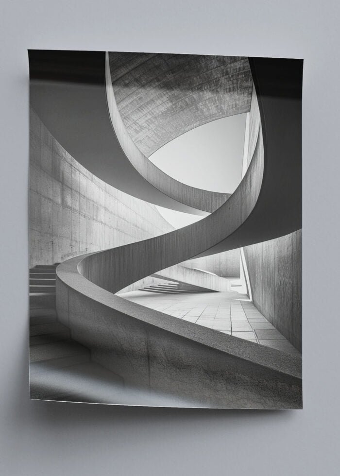 moderne wendeltreppe poster