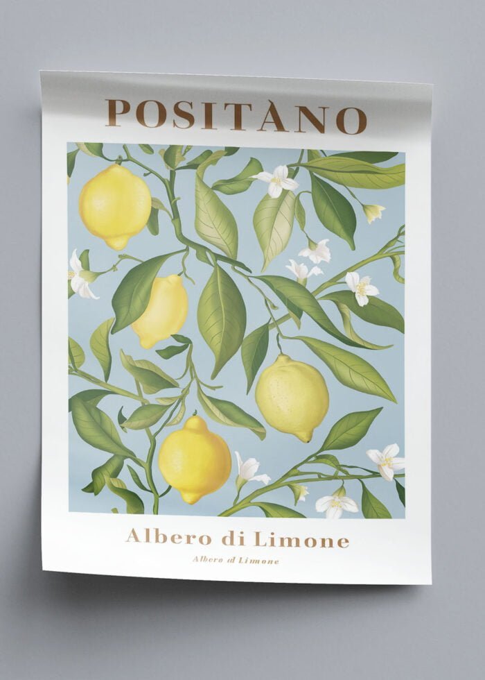 positano zitronen poster