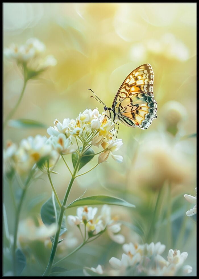 schmetterling blume poster