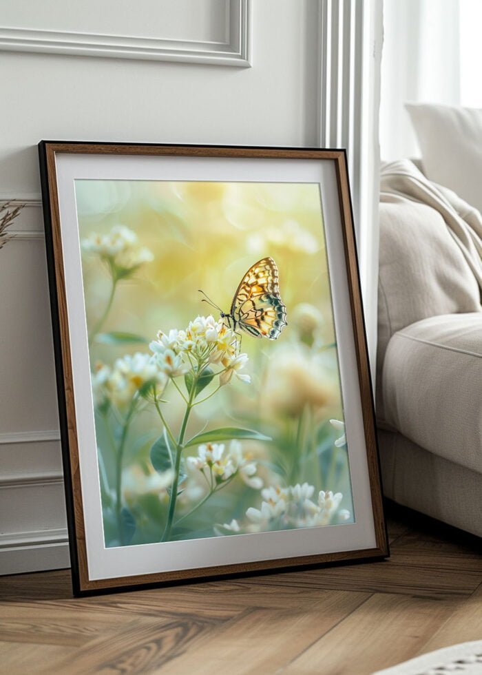 schmetterling blume poster