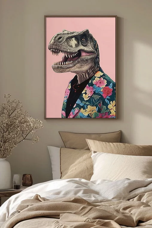 t rex im anzug