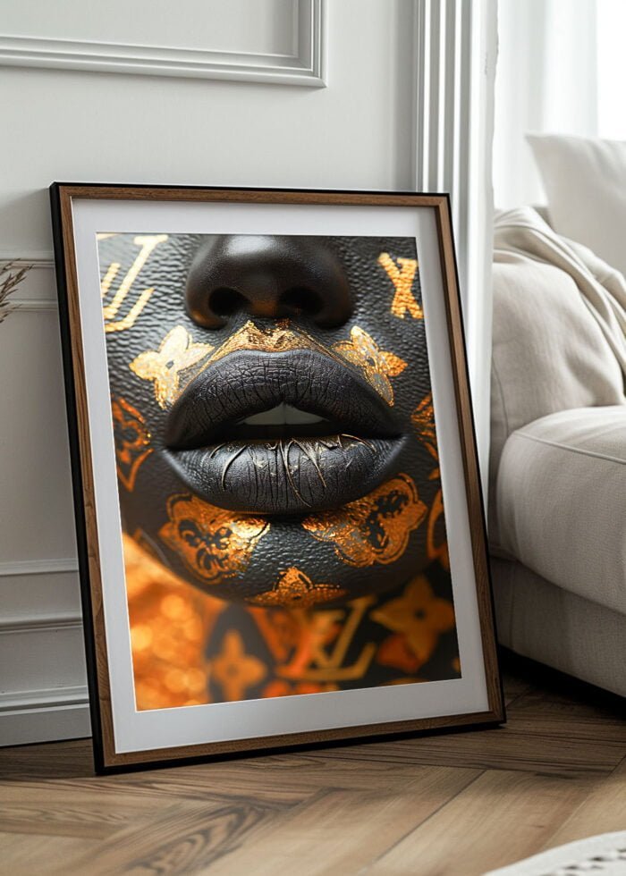 golden face painting poster