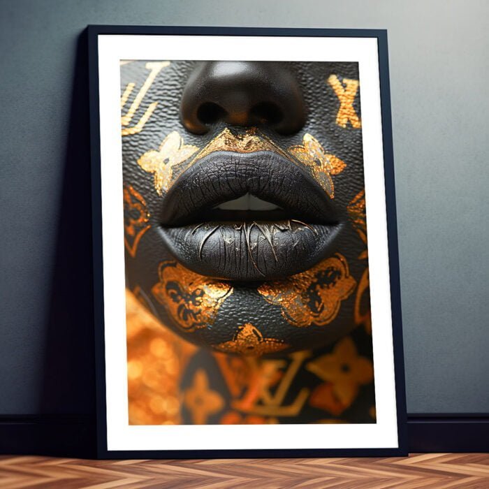 golden face painting poster