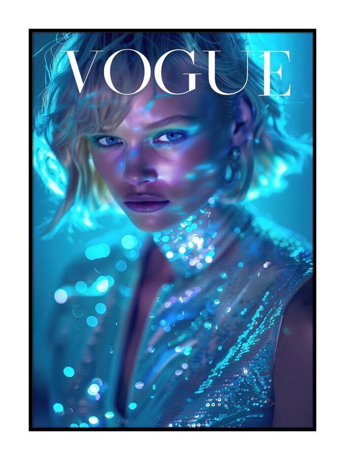 vogue neon cover poster