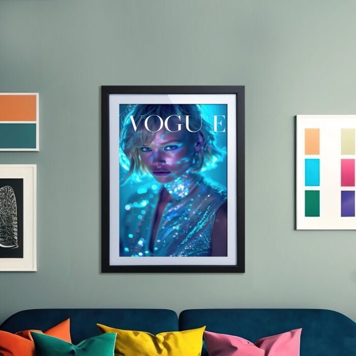 vogue neon cover poster