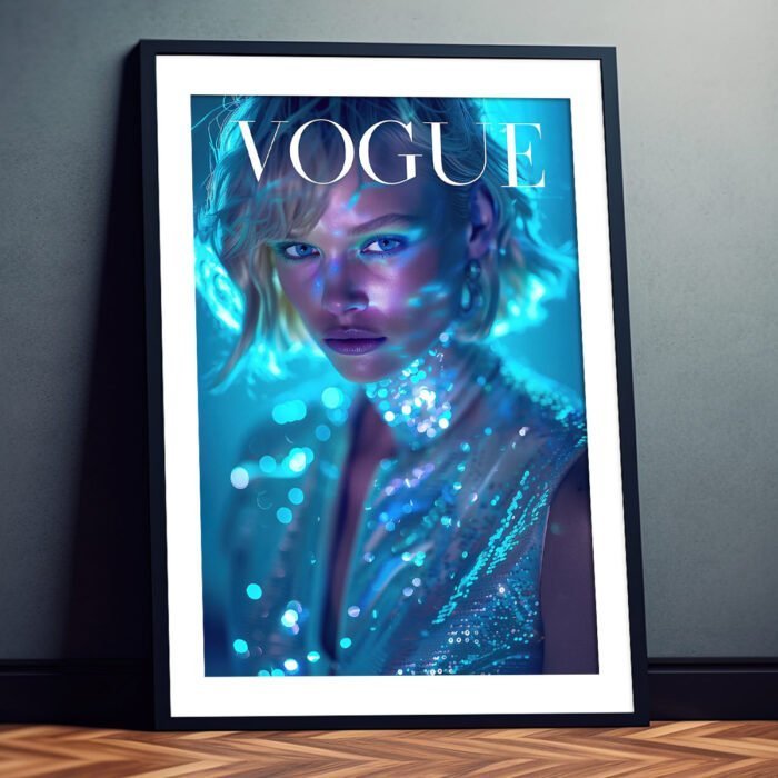 vogue neon cover poster