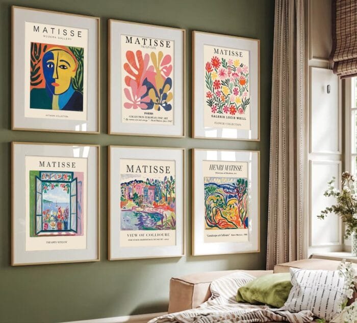 matisse premium poster 6er ohne bilderrahmen wandbilder set für zuhause